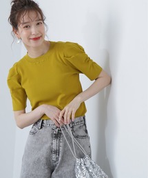 N.（N. Natural Beauty Basic） | ◆パワーショルダーリブニット(ニット/セーター)