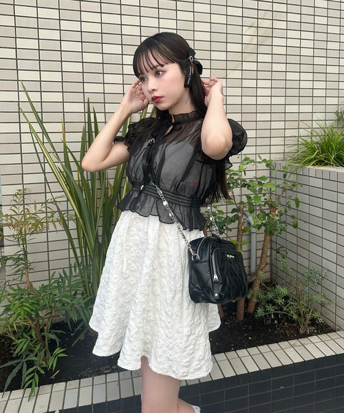 Honey Cinnamon(ハニーシナモン)の「セパレートフリルワンピースセットアップ(ワンピース・レディース・ブラック/ホワイト・FREE)」の19枚目の写真