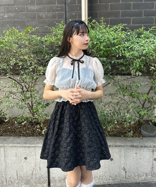 Honey Cinnamon(ハニーシナモン)の「セパレートフリルワンピースセットアップ(ワンピース・レディース・ブラック/ホワイト・FREE)」の21枚目の写真
