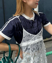 CIAOPANIC | シャーリングリンガーTシャツ(Tシャツ/カットソー)