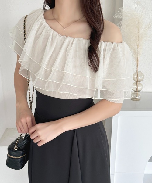 セール】チュールオフショルトップス【ZOZOTOWN限定アイテム】（T