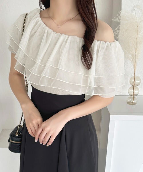 セール】チュールオフショルトップス【ZOZOTOWN限定アイテム】（T