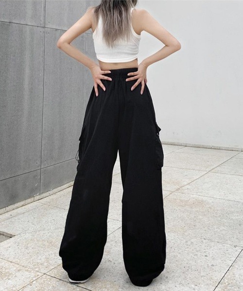 Miniministore(ミニミニストア)の「カーゴパンツ ジョガーパンツ レディース(カーゴパンツ・レディース・ダークグリーン/ブラック/ベージュ/ダークグレー/レッドパープル/ライトグレー/レッド/ピンク/キャメル/ラベンダー・FREE)」の12枚目の写真