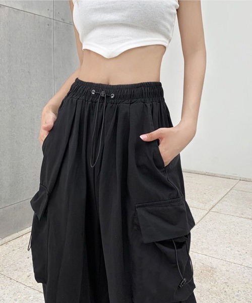 Miniministore(ミニミニストア)の「カーゴパンツ ジョガーパンツ レディース(カーゴパンツ・レディース・ダークグリーン/ブラック/ベージュ/ダークグレー/レッドパープル/ライトグレー/レッド/ピンク/キャメル/ラベンダー・FREE)」の13枚目の写真