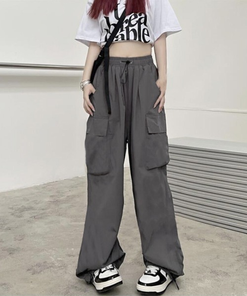 Miniministore(ミニミニストア)の「カーゴパンツ ジョガーパンツ レディース(カーゴパンツ・レディース・ダークグリーン/ブラック/ベージュ/ダークグレー/レッドパープル/ライトグレー/レッド/ピンク/キャメル/ラベンダー・FREE)」の18枚目の写真