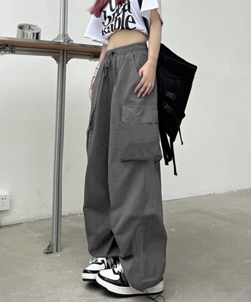 Miniministore(ミニミニストア)の「カーゴパンツ ジョガーパンツ レディース(カーゴパンツ・レディース・ダークグリーン/ブラック/ベージュ/ダークグレー/レッドパープル/ライトグレー/レッド/ピンク/キャメル/ラベンダー・FREE)」の19枚目の写真
