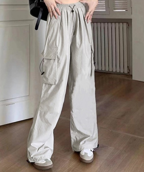 Miniministore(ミニミニストア)の「カーゴパンツ ジョガーパンツ レディース(カーゴパンツ・レディース・ダークグリーン/ブラック/ベージュ/ダークグレー/レッドパープル/ライトグレー/レッド/ピンク/キャメル/ラベンダー・FREE)」の20枚目の写真