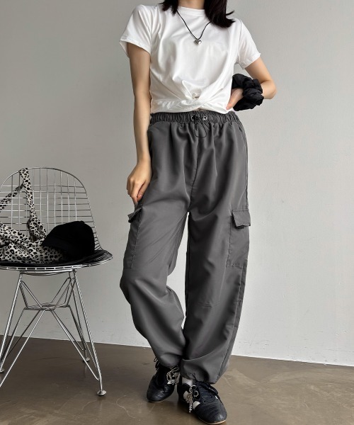 MaxMaraアウトレット●ドローストリング リブカフジョガーパンツ bbb041-1color.jpg
