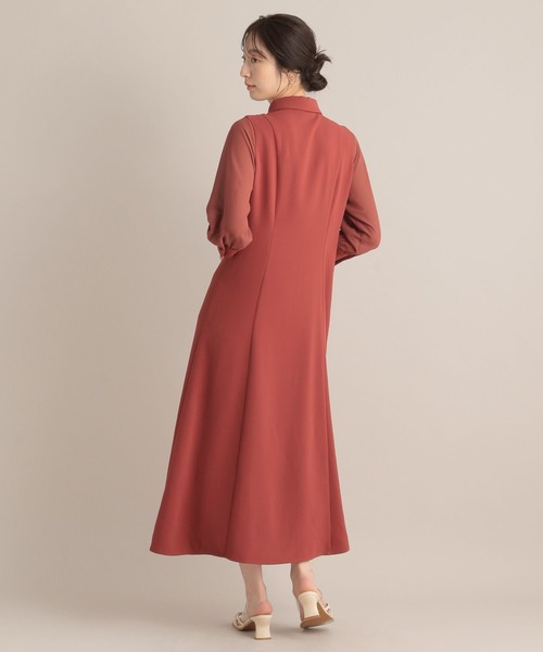 Andemiu（アンデミュウ）の「ソデシアーシャツワンピース7分袖131031