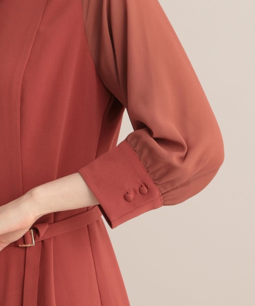 Andemiu（アンデミュウ）の「ソデシアーシャツワンピース7分袖131031（ワンピース・レディース・オレンジ/グリーン/アイボリー/ネイビー・FREE）」の18枚目の写真