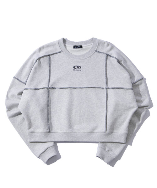 WHO'S WHO gallery(フーズフーギャラリー)の「【SLOPPY/スロッピー】リンキングクルースウェット(スウェット・レディース・チャコールグレー/ライトグレー/ネイビー/グレー・FREE)」の12枚目の写真