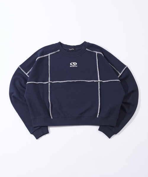 WHO'S WHO gallery(フーズフーギャラリー)の「【SLOPPY/スロッピー】リンキングクルースウェット(スウェット・レディース・チャコールグレー/ライトグレー/ネイビー/グレー・FREE)」の14枚目の写真