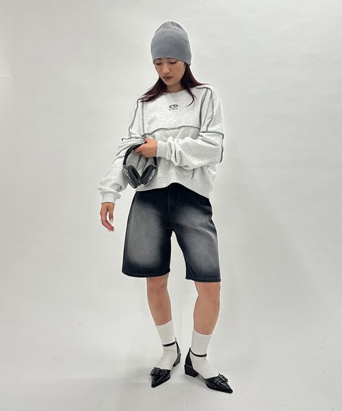 WHO'S WHO gallery(フーズフーギャラリー)の「【SLOPPY/スロッピー】リンキングクルースウェット(スウェット・レディース・チャコールグレー/ライトグレー/ネイビー/グレー・FREE)」の21枚目の写真