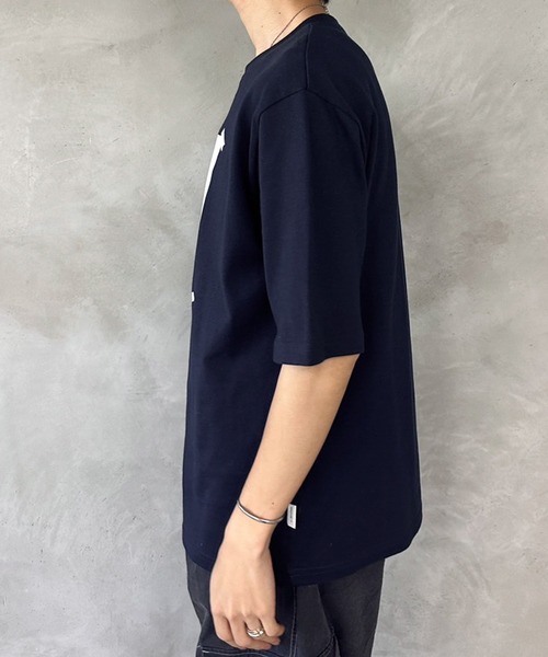 MUHET(ミュエータ)の「テープ貼り付けTシャツ(Tシャツ/カットソー・レディース・ネイビー/アイボリー・MEDIUM/X-LARGE)」の8枚目の写真