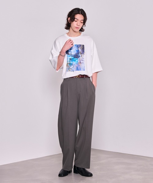 JUNRED（ジュンレッド）の「エンブロイダリープリントTシャツ（Tシャツ/カットソー・メンズ・ブラック/ホワイト・S/M/L）」の11枚目の写真