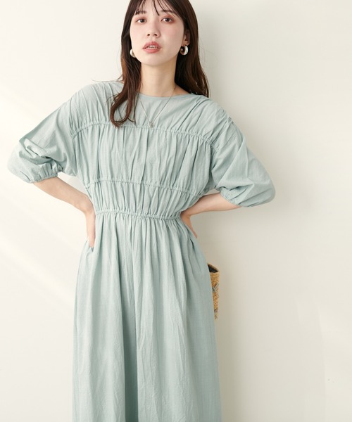 ナチュラルクチュール　ドロストリボンデザインワンピース WEB限定 / ドロストリボンデザインワンピース | natural couture