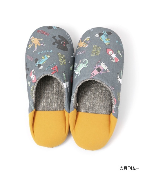 niko and...(ニコアンド)の「【月刊ムー】コラボ 総柄ルームシューズ(ルームシューズ/スリッパ・レディース・グレー・LARGE/MEDIUM)」の2枚目の写真