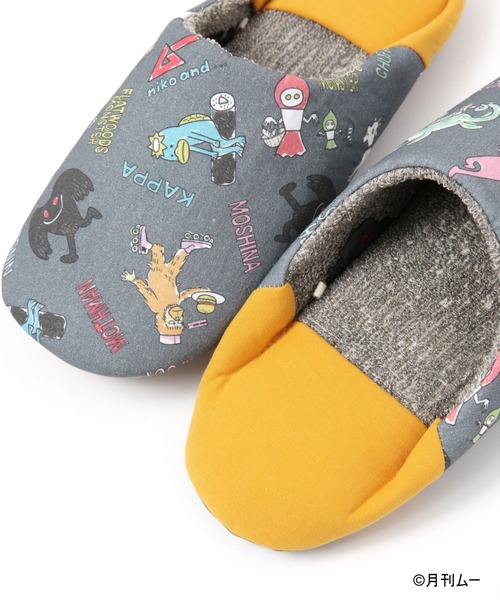 niko and...(ニコアンド)の「【月刊ムー】コラボ 総柄ルームシューズ(ルームシューズ/スリッパ・レディース・グレー・LARGE/MEDIUM)」の7枚目の写真