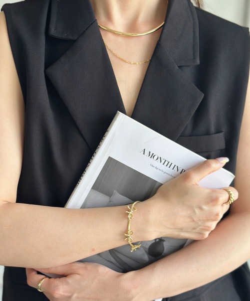 iso(イソ)の「メタルチャームリボンブレスレット(ブレスレット・レディース・シルバー/ゴールド・FREE)」の4枚目の写真