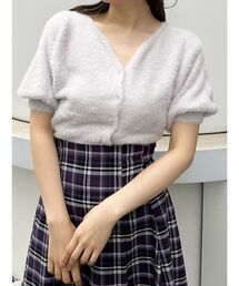 MERCURYDUO | 2WAYキーネックミニシャギーコンパクトカーディガン(カーディガン/ボレロ)