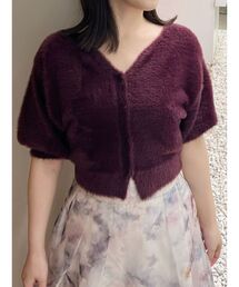 MERCURYDUO | 2WAYキーネックミニシャギーコンパクトカーディガン(カーディガン/ボレロ)