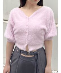 MERCURYDUO | 2WAYキーネックミニシャギーコンパクトカーディガン(カーディガン/ボレロ)