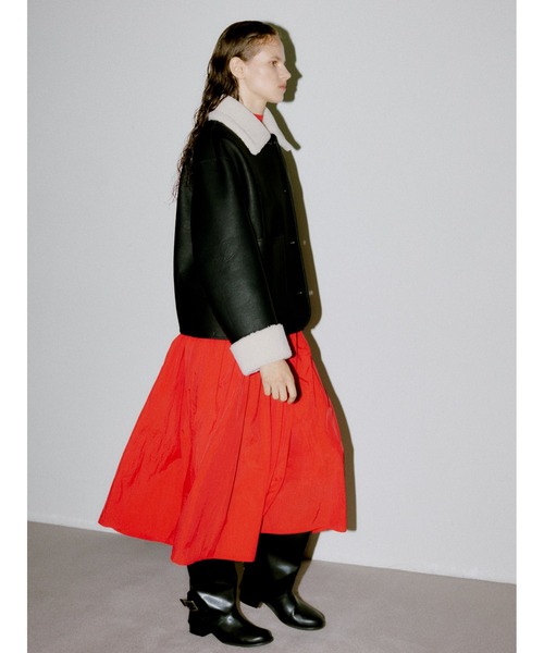 FRAY I.D フレイアイディー タフタコンビニットワンピース タフタコンビ ニットワンピース（ワンピース）｜FRAY I.D