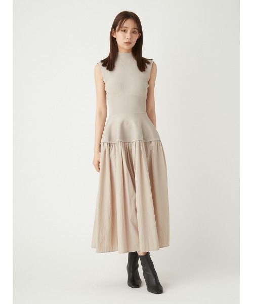 FRAY I.D フレイアイディー タフタコンビニットワンピース タフタコンビ ニットワンピース（ワンピース）｜FRAY I.D