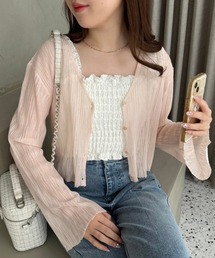 one after another NICE CLAUP | ハートボタンシアーカーディガン(カーディガン/ボレロ)