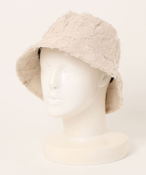 tone(トーン)の「pur chouchou/フリンジ デザイン バケットハット P4316(ハット・レディース・その他1/アイボリー/ブラック・FREE)」の8枚目の写真