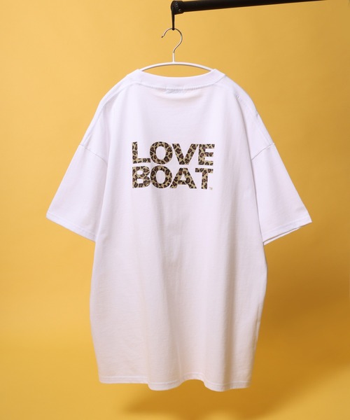 LOVE BOAT(ラブ・ボート)の「LOVEBOAT(ラブボート)ブランドロゴプリント・バックプリント・リンガーT ビッグシルエット半袖Tシャツ レディース メンズ ユニセックス(Tシャツ/カットソー・レディース・ブラック/ブラック系その他2/ブラック系その他/ホワイト系その他2/ブラック系その他3/ホワイト系その他4/ホワイト/ホワイト系その他/ホワイト系その他3/ブラック系その他4/パープル・L/M)」の2枚目の写真