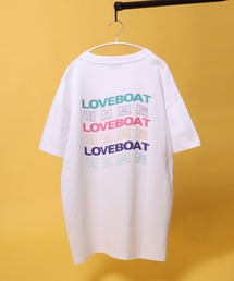 LOVEBOAT（ラブボート）ブランドロゴプリント・バックプリント・リンガーT ビッグシルエット半袖Tシャツ　レディース　メンズ　ユニセックス