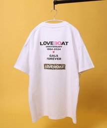 LOVEBOAT（ラブボート）ブランドロゴプリント・バックプリント・リンガーT ビッグシルエット半袖Tシャツ　レディース　メンズ　ユニセックス