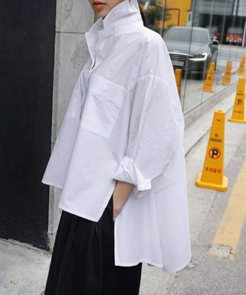 B'day（ビーデイ）の「【 B'day / ビーデー 】アシンメトリー イレギュラーシャツ（シャツ/ブラウス・レディース・ホワイト・X-LARGE/LARGE/MEDIUM/SMALL）」の6枚目の写真