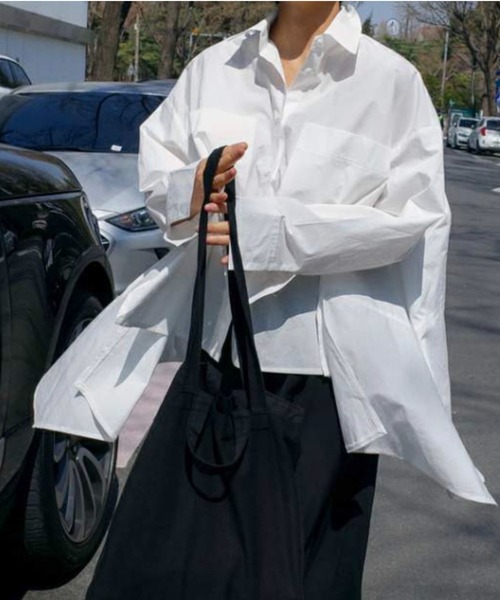 B'day（ビーデイ）の「【 B'day / ビーデー 】アシンメトリー イレギュラーシャツ（シャツ/ブラウス・レディース・ホワイト・X-LARGE/LARGE/MEDIUM/SMALL）」の8枚目の写真