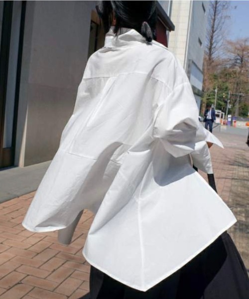 B'day（ビーデイ）の「【 B'day / ビーデー 】アシンメトリー イレギュラーシャツ（シャツ/ブラウス・レディース・ホワイト・X-LARGE/LARGE/MEDIUM/SMALL）」の10枚目の写真