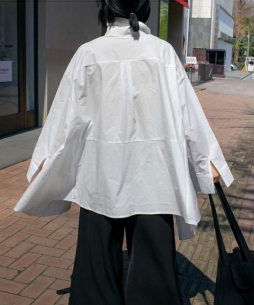 B'day（ビーデイ）の「【 B'day / ビーデー 】アシンメトリー イレギュラーシャツ（シャツ/ブラウス・レディース・ホワイト・X-LARGE/LARGE/MEDIUM/SMALL）」の11枚目の写真