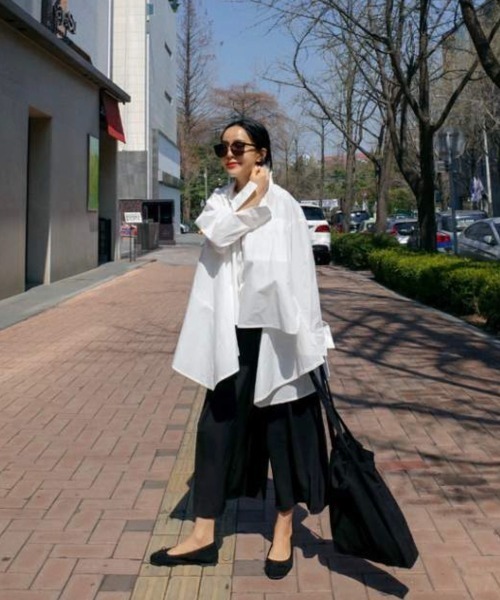 B'day（ビーデイ）の「【 B'day / ビーデー 】アシンメトリー イレギュラーシャツ（シャツ/ブラウス・レディース・ホワイト・X-LARGE/LARGE/MEDIUM/SMALL）」の12枚目の写真