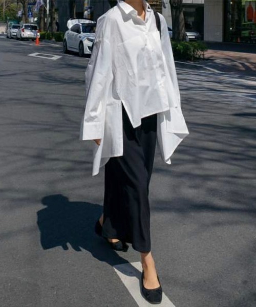 B'day（ビーデイ）の「【 B'day / ビーデー 】アシンメトリー イレギュラーシャツ（シャツ/ブラウス・レディース・ホワイト・X-LARGE/LARGE/MEDIUM/SMALL）」の15枚目の写真