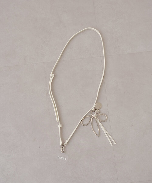 Chico(チコ)の「キーチャーム付スマホストラップ(その他小物・レディース・ホワイト/ピンク/ブラック/シルバー・FREE)」の15枚目の写真