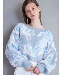 MERCURYDUO | シャギーMIXジャカードニット(ニット/セーター)