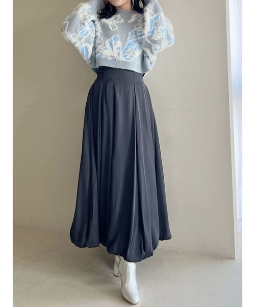 MERCURYDUO（マーキュリーデュオ）の「シャギーMIXジャカードニット（ニット/セーター・レディース・チャコールグレー/ライトブルー/アイボリー・FREE）」の8枚目の写真