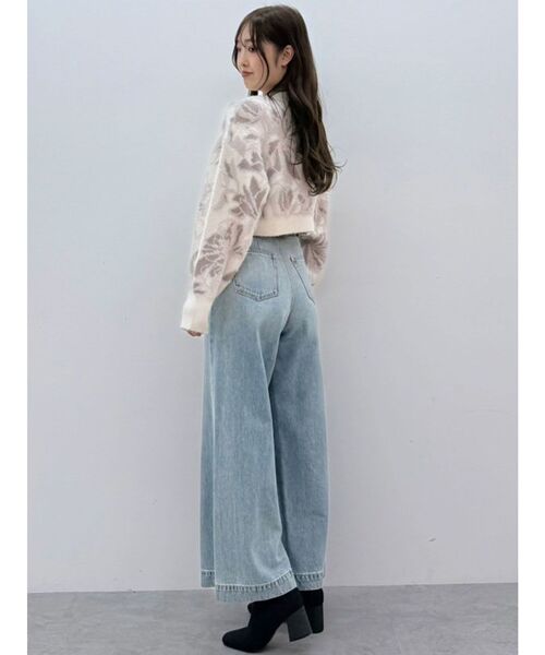 MERCURYDUO（マーキュリーデュオ）の「シャギーMIXジャカードニット（ニット/セーター・レディース・チャコールグレー/ライトブルー/アイボリー・FREE）」の13枚目の写真