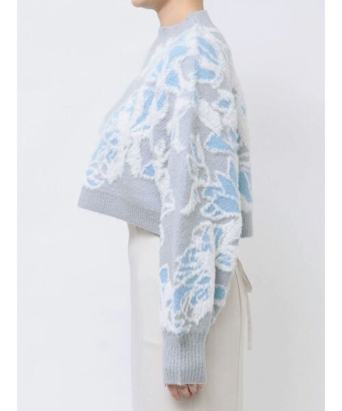 MERCURYDUO（マーキュリーデュオ）の「シャギーMIXジャカードニット（ニット/セーター・レディース・チャコールグレー/ライトブルー/アイボリー・FREE）」の15枚目の写真
