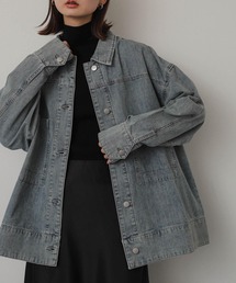 シシュウデニムオーバージャケット
