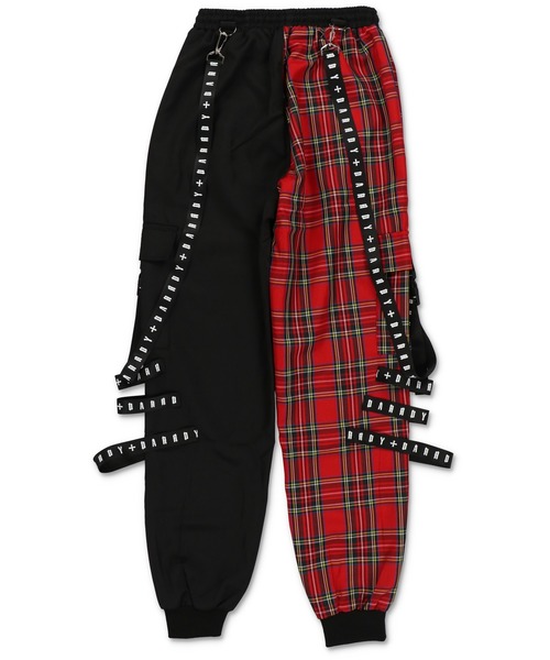 DARRDY（ダーディー）の「【DARRDY/ダーディー】ベルトデザイン サルエルパンツ（その他パンツ・レディース・ブラック×パープル/ブラック/ブラック×レッド・ONESIZE）」の4枚目の写真