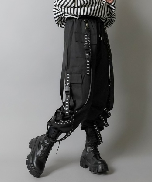 DARRDY（ダーディー）の「【DARRDY/ダーディー】ベルトデザイン サルエルパンツ（その他パンツ・レディース・ブラック×パープル/ブラック/ブラック×レッド・ONESIZE）」の21枚目の写真