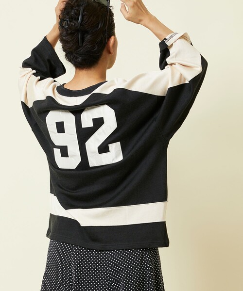 Freada（フリーダ）の「Freada/フリーダ アイスホッケー ロゴTシャツ（Tシャツ/カットソー・レディース・ブラック/オフホワイト・ONE SIZE）」の14枚目の写真