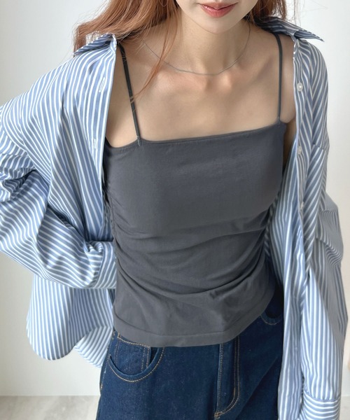 Futier land（フューティアランド）の「ゼロ心地カップ付きキャミソール（キャミソール・レディース・ホワイト/ブラック/グレー・FREE）」の3枚目の写真