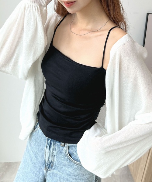 Futier land（フューティアランド）の「ゼロ心地カップ付きキャミソール（キャミソール・レディース・ホワイト/ブラック/グレー・FREE）」の2枚目の写真